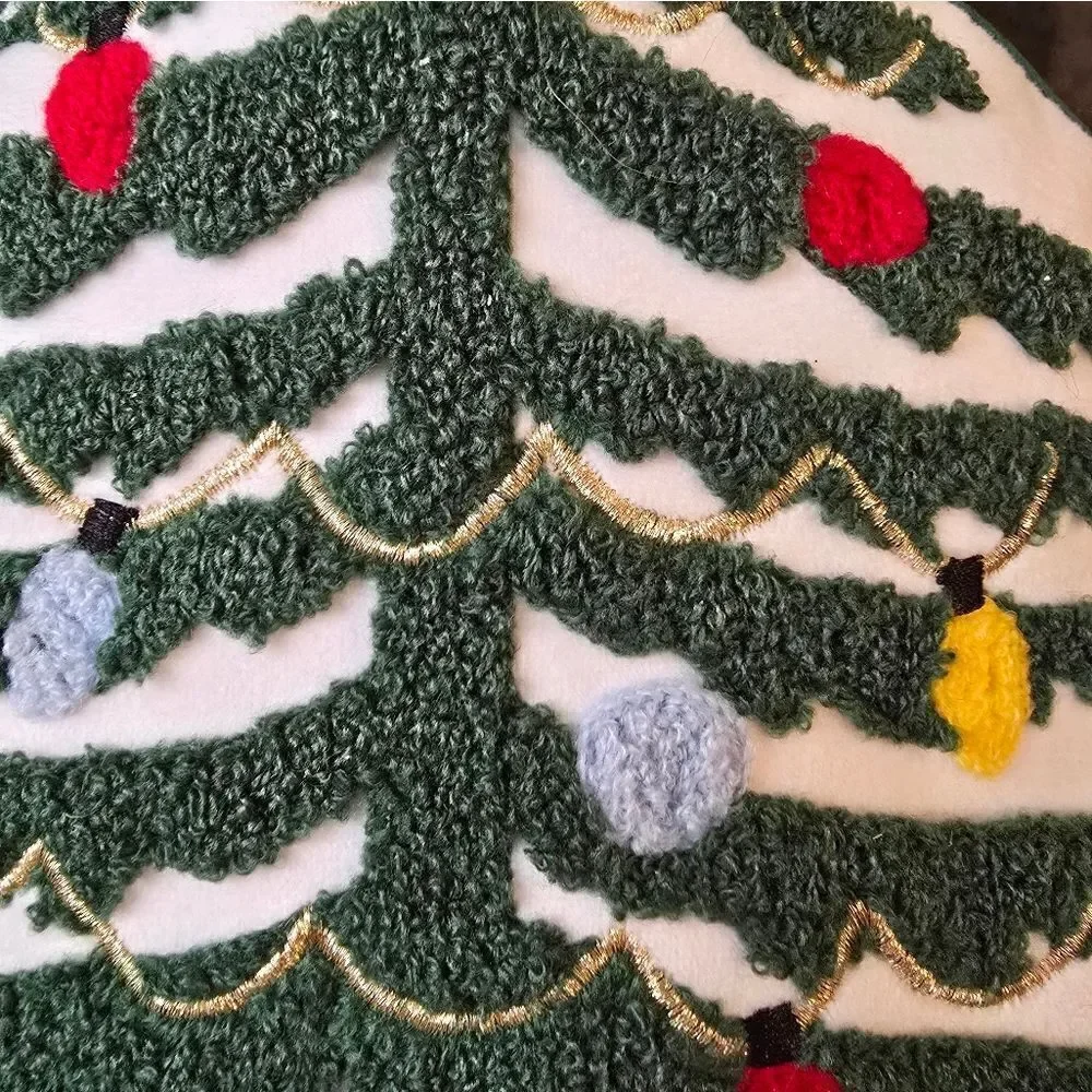 Holiday Time Green Holiday Pillows with Christmas Tree Design